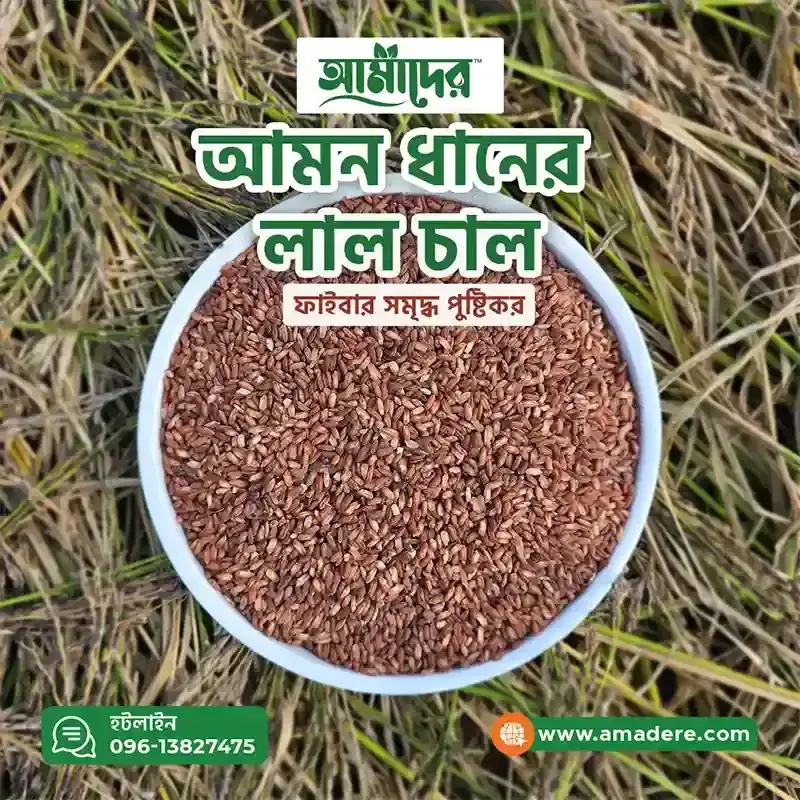 Amader Aman Rice Full Fiber (আমাদের   আমন ধানের লাল চাল) Aman Dhaner Lal Chal (1kg) - Price In Bd