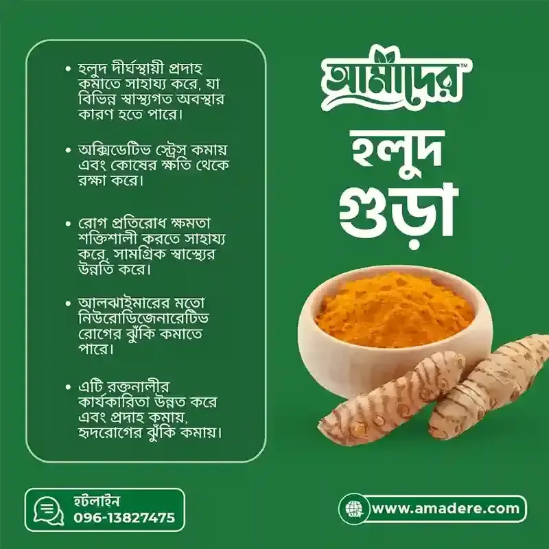 আমাদের™ হলুদ গুড়া মসলা - (Amader™ Natural  Turmeric Powder)